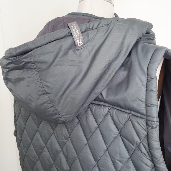 LRG Clothing Mens Grey Puffer Vest Size Small with Detachable Hood M - Picture 3 of 12